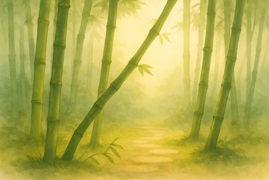 Bamboo is resilient it does not break