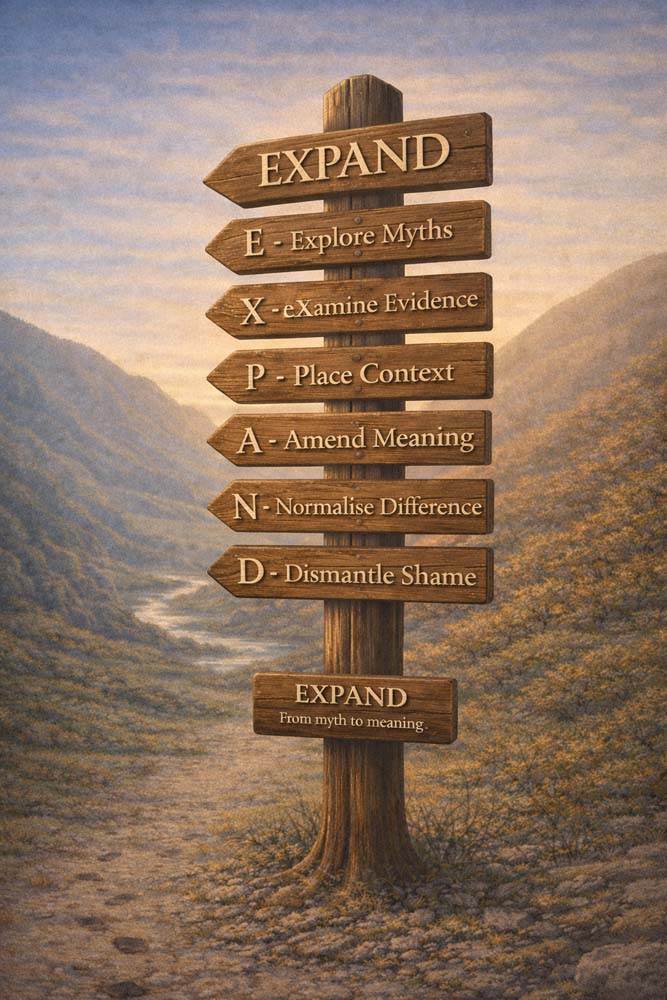 Expand Understanding From myths to meaning. From judgement to clarity.